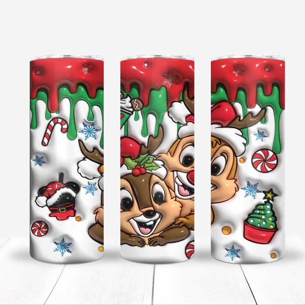Chipmunks Christmas Tumbler, Kids Gifts, Travel Mug